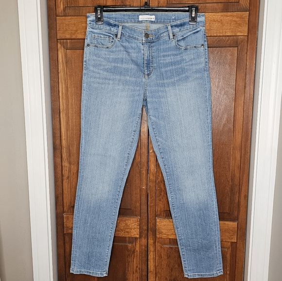 LOFT Modern Skinny Crop Jeans Size 8 / 29 Light Wash Stretch - Picture 3 of 10